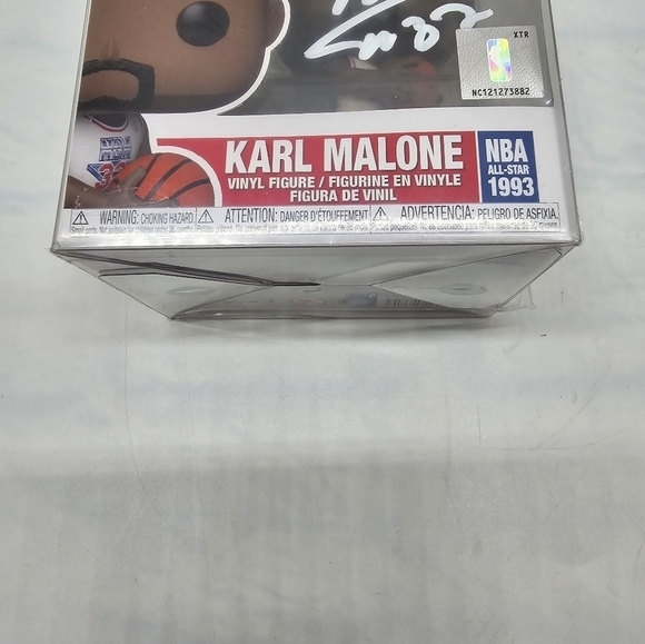 Karl Malone SIGNED FUNKO Pop #140 COA NBA All-Stars Edition Protective Case - Picture 7 of 12